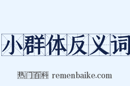 小群体反义词是什么意思的图片